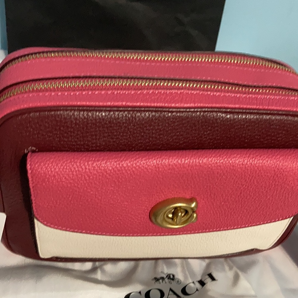 Coach Cassie color block pebble leather Camera baga - Picture 3 of 14